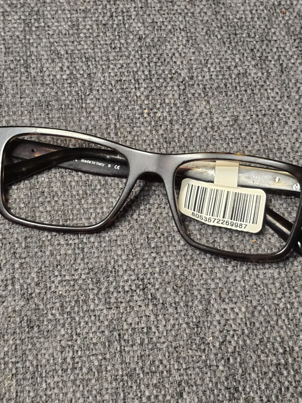 Prada Rectangular Tortoiseshell Eyeglasses